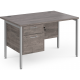 Maestro H Frame Straight Office Desk with Fixed Pedestal 